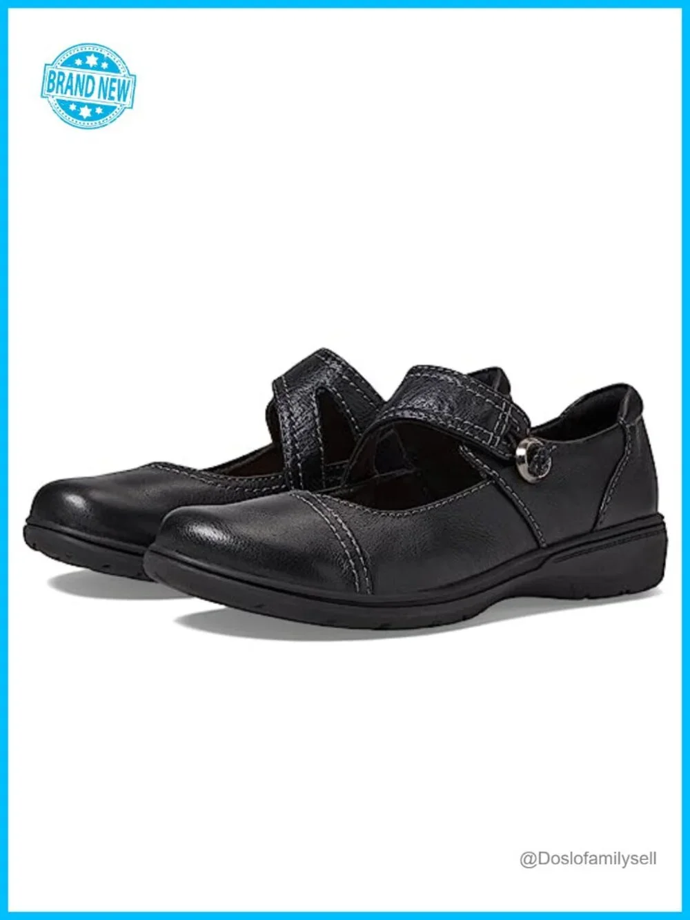 Clarks Carleigh Jane Leather Mary Jane Flats Comfort Casual